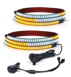 Stl-c160-g1-wy-4 Xprite 2pcs 70 Inch Running Board Lights Led Emergency Strobe Strip For Pickup Truck