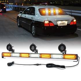 Xprite Tal-cob-g1-7m-wy 31 Inch Cob Led Traffic Advisor Strobe Light Bar Emergency Hazard Warning Amber White