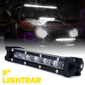 Xprite Wl-c6-cr-vs-2 4d Ultra Slim Row Led Flood Beam Light Bar Work Lamp For Jeep Offroad Utv Truck