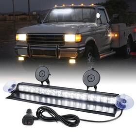 Wsl-g1-16in-w Xprite 16 In Led Hazard Warning Lights Strobe Light Windshield Dash Safety Flash Lamps