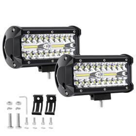 Yeego Direct 754111024225 7 Inch Led Light Bar 240w Spot Flood Combo Off Road Lights 2 Pcs