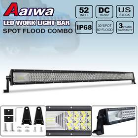 6589 Yeego4-95 52 Inch Led Light Bar Tri Row Spot Flood Combo Kit Off Road Driving Atv Suv 4wd