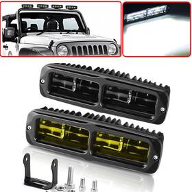Yeegoo 752646955472 2x 6inch Led Work Light Bar Spot Pods Fog Lamp Offroad Driving Truck 4wd Suv Atv