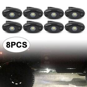 Yfoutlet 286452277881 8 Pcs White Led Rock Light For Jeep Truck Atv Suv Trail Rig Bar Lamp