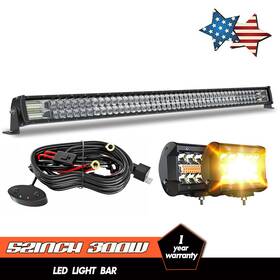 Yuehe002 682310226150 Straight 52inch Led Work Light Bar Off Road Spot Flood Combo Driving For Truck