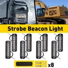 8X Amber/white Side Marker Flash Strobe Light Bar Kit Tow Truck 6-LED. Fixed Price $20.89.