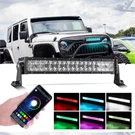 Auxbeam 22" 280W Straight Rgb Led Light Bar Multi Color Bluetooth App For Jeep. Fixed Price $119.99.