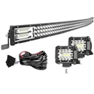 32" Led Light Bar Curved T-former Triple Row 441W Flood Spot Combo Beam Off R.... Fixed Price $157.52.