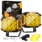 Auxbeam Pair 5" 168W Led Work Lights White&amber Offroad Fog For Jeep Wrangler. Fixed Price $199.99.
