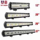 Nilight Triple Row Led Bar 37" 26" 20" 12INCH Spot Flood Combo Offroad 4WD. Fixed Price $65.99.