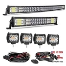 Led Light Bar 50 Inch +22 Curved Off Road W/ 4PCS 4IN 60W. Fixed Price $240.28.