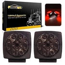 Partsam 12V Submersible Square Led Trailer Lights Smoked Red, 4-FUNCTION IP68. Fixed Price $32.00.