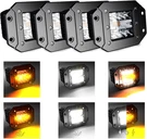 4PCS 5INCH Led Flush Mount 6 Modes Amber/white Flashing Strobe Pods Fog Lights. Fixed Price $77.97.