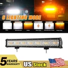 Auxbeam 20" Amber/white Led Work Light Bar 6 Modes Strobe Offroad Driving Lamp. Fixed Price $89.99.