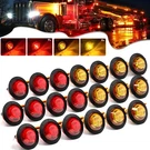 Pseqt 3/4" Led Marker Lights 20PCS (10 Red Amber) Dual Function Strobe 12V. Fixed Price $21.90.