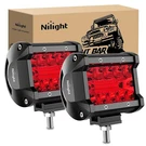 Nilight 4 Inch Led Pod Red Triple Row 2PCS 60W Flood Spot Combo Driving. Fixed Price $18.37.