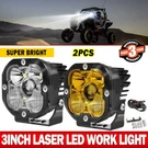 Pair 3'' Led Work Light Bar Pods Laser Yellow/white For Polaris Rzr XP1000 900. Fixed Price $97.99.