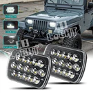Pair For Jeep Wrangler Yj 1987-1995 5X7 7X6" Inch Led Headlights H6054 Rectangle. Fixed Price $32.89.