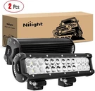 Nilight Led Bar 2PCS 12" Inch 72W Spot Flood Combo Off Road Atv Suv Trucks. Fixed Price $48.99.
