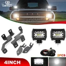 Ford 150 Svt 2004-2014 2X 4" Led Light Pods+hood Ditch Mounts Bracket+wire. Fixed Price $73.00.