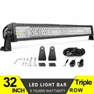32INCH Led Light Bar Tri Row Spot Flood Combo Truck Offroad 4WD Atv Suv W/wiring. Fixed Price $46.99.