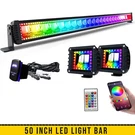 50" Inch 288W Led Light Bar Rgb Halo Strobe Driving Work Lamps For 4X4 Atv Suv. Fixed Price $195.99.