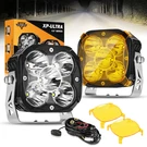 Auxbeam 4.5" Led Pod Light 128W Hyper Spot Offroad Ditch Lamp&drl+case+wire. Fixed Price $189.99.