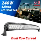 Nilight Curved 42" 240W Led Work Bar Off Road Ford Trucks Driving Lamp. Fixed Price $85.99.