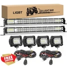 Ligbt 20" 180W Led Bar 4" 60W Pods Fog Driving Lights Truck Atv. Fixed Price $111.99.