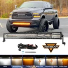 Auxbeam 42'' White&amber Curved Hidden Bumper Led Light Bars For Dodge Ram 1500. Fixed Price $149.99.