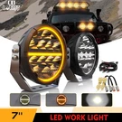 2X7'' Round Led Pods Dual Color Angel Eye Drl Spot/flood Work Light Offroad 4X4. Fixed Price $170.99.