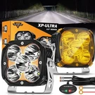 Auxbeam 128W Hyper Spot 4.5"IN With Amber Drl Led Work Lights+cover+harness. Fixed Price $189.99.