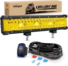 Nilight Side Shooter Bar Led 12INCH Spot Flood Combo Yellow Beam With Wire. Fixed Price $59.99.