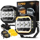 Auxbeam Led Driving Light Pods 5" Inch 174W Spot Flood Combo W/ Side Shooter Drl. Fixed Price $169.99.