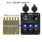 Nilight 3 Gang Rocker Switch Control Panel Voltmeter Dual Usb Charger Car Marine. Fixed Price $29.99.