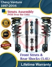 Front Strut W/sway Bar Links & Rear Shocks For 1997-2005 Chevy Venture 9YR Warr.. Fixed Price $275.60.
