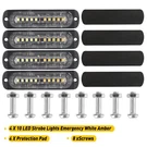 4X 10LED White/amber Strobe Lights Bar Car Emergency Flash Warning Beacon Lamp. Fixed Price $18.99.