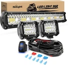 Nilight Inch 420W Led Bar Yellow Triple Row Flood Spot Combo Lights. Fixed Price $84.99.