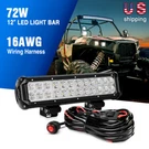 Nilight 12INCH 72W Led Bar Spot Flood Truck Lights Fit Offroad Atv 4WD Kit. Fixed Price $45.99.