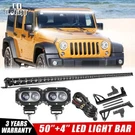 50'' Led Light BAR+4" In Pods For 07-18 Jeep Wrangler Jk Roof Bracket Wire Kit. Fixed Price $189.99.