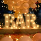 13.2 5.7 1.2IN Wooden Led Bar Light Up Letters, Warm White Illuminated. Fixed Price $29.35.