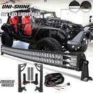 For Jeep Wrangler Jk 52" 1000W Dual-row Combo Beam Led Light Bar Wire Mounts Kit. Fixed Price $219.99.