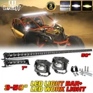 Roof Spot Flood 6D Slim 50"+7" Led Light BAR+2PC 3" Pods For Can-am Maverick X3. Fixed Price $136.66.