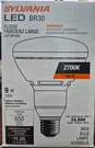 Pk Sylvania Led BR30 Flood Light 2700K 9W 120V. Fixed Price $19.99.