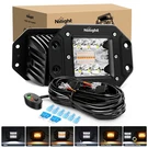 Nilight 2PCS 42W Pods Flush Mount Spot Flood Amber White Strobe 6 Modes.... Fixed Price $84.00.