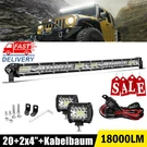 20INCH Led Light Bar Spot Flood Combo +4" Pods Offroad For Jeep Truck Suv+wiring. Fixed Price $34.99.