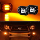 3K Amber Flush Mount 24W Cree Led Cubic Pod Lights For Truck Jeep Off-road Atv. Fixed Price $40.89.