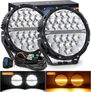 Nilight Led Offroad Driving Lights With Amber Drl 9 Inch Round Spot Flood Combo. Fixed Price $249.99.