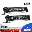 8INCH Pair Ultra Slim Led Light Bar Single Row Spot Offroad Driving For Atv Utv. Fixed Price $34.39.