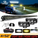 2X 4'' Dual Color Pods +50" Led Light Bar+wire 2015-2023 Ford F150 F250 F350. Fixed Price $132.36.
